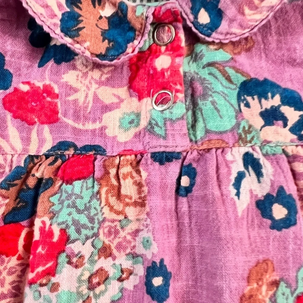 Lulaland Brooklyn Floral Onesie Sz 6M